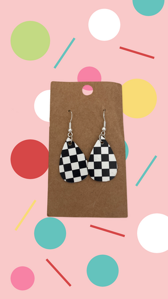 Girls Checkered Earrings